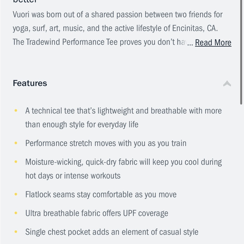 Vuori Tradewinds Performance Tee - Picture 10 of 10